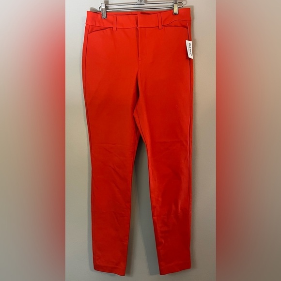 NWT Old Navy Auburn Red High-Waisted Pixie Skinny Pants Size 6 - Picture 2 of 13